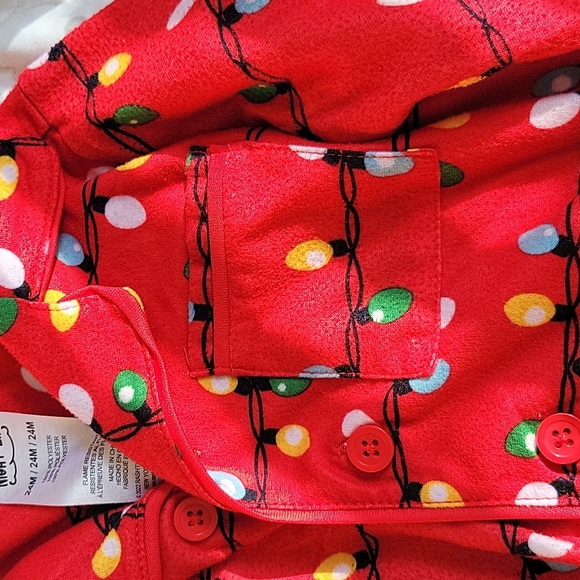 24months Button Up PJ set Christmas pj's - Picture 2 of 4